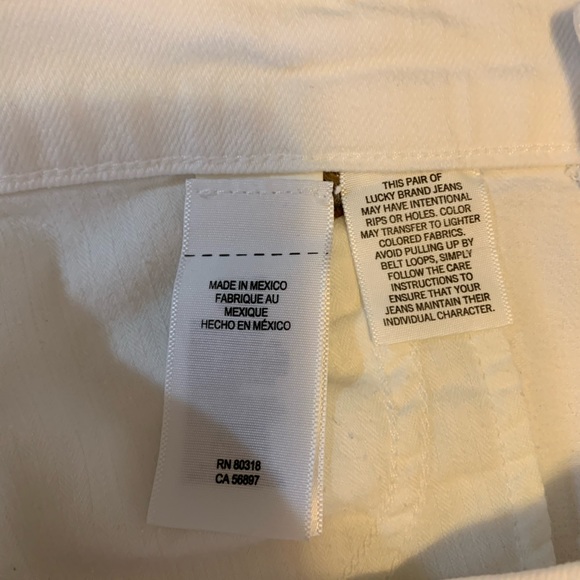 Lucky Brand Sweet’n Straight Leg High Rise White Jeans Size 8 /29 Regular - Picture 4 of 6